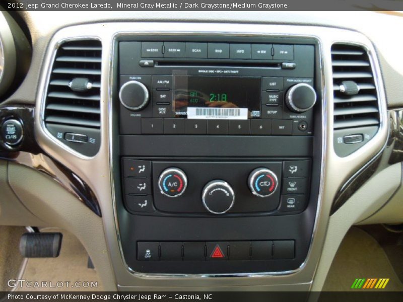 Mineral Gray Metallic / Dark Graystone/Medium Graystone 2012 Jeep Grand Cherokee Laredo