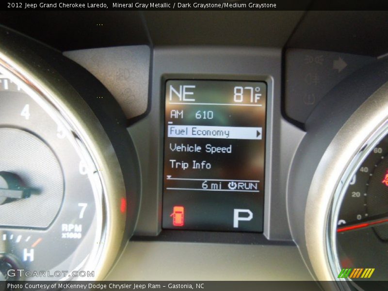 Mineral Gray Metallic / Dark Graystone/Medium Graystone 2012 Jeep Grand Cherokee Laredo