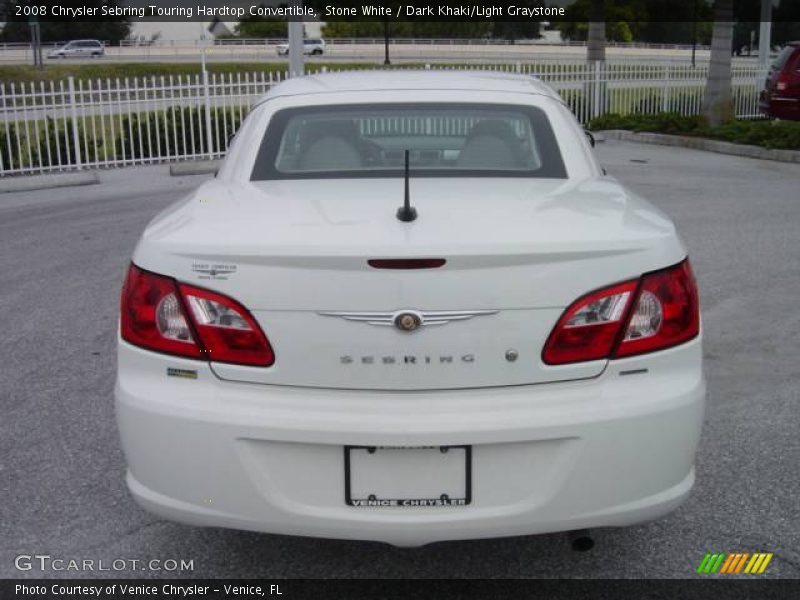 Stone White / Dark Khaki/Light Graystone 2008 Chrysler Sebring Touring Hardtop Convertible