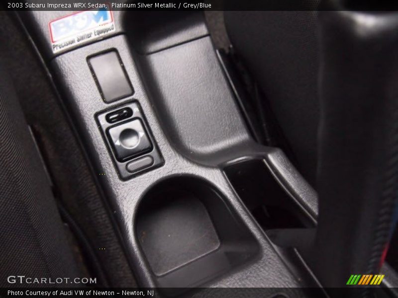 Platinum Silver Metallic / Grey/Blue 2003 Subaru Impreza WRX Sedan