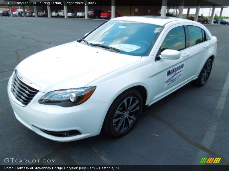 Bright White / Black 2012 Chrysler 200 Touring Sedan