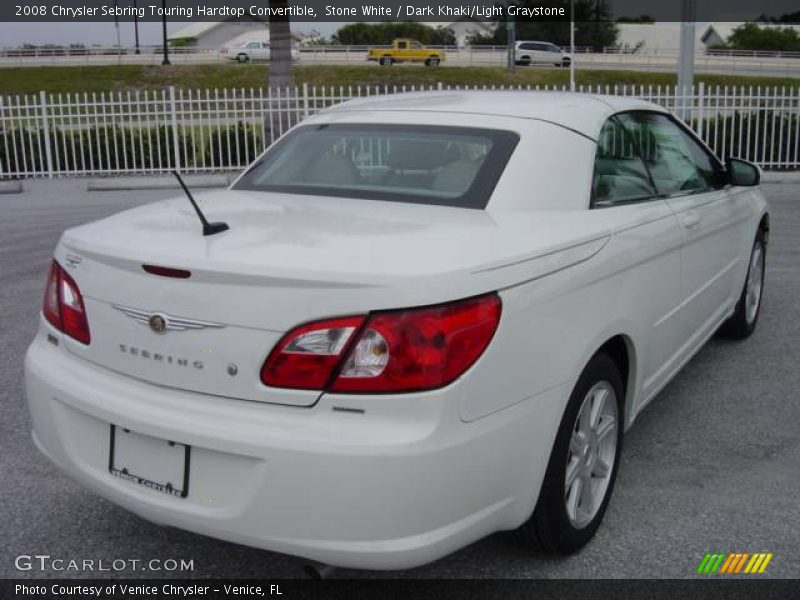 Stone White / Dark Khaki/Light Graystone 2008 Chrysler Sebring Touring Hardtop Convertible