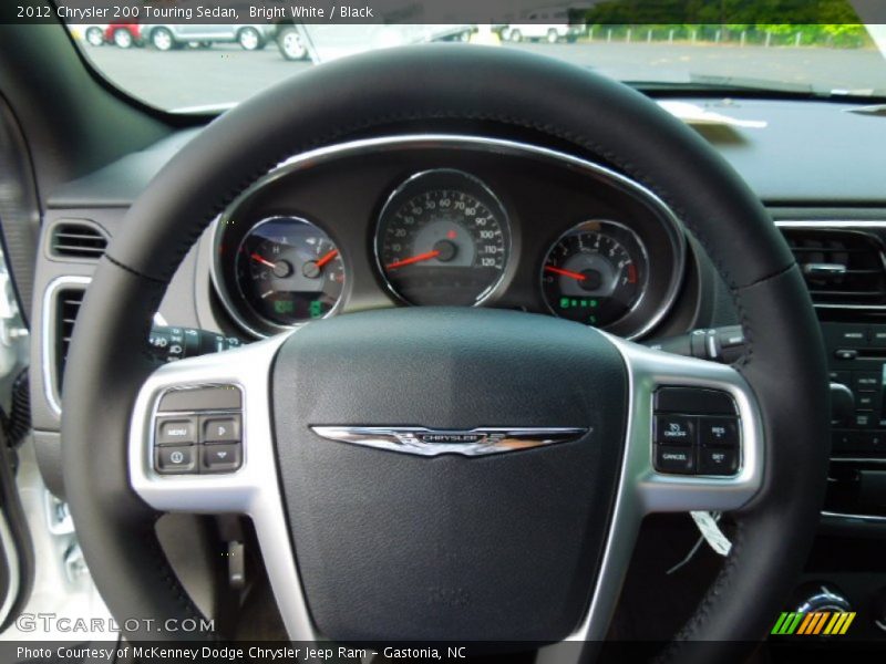 Bright White / Black 2012 Chrysler 200 Touring Sedan