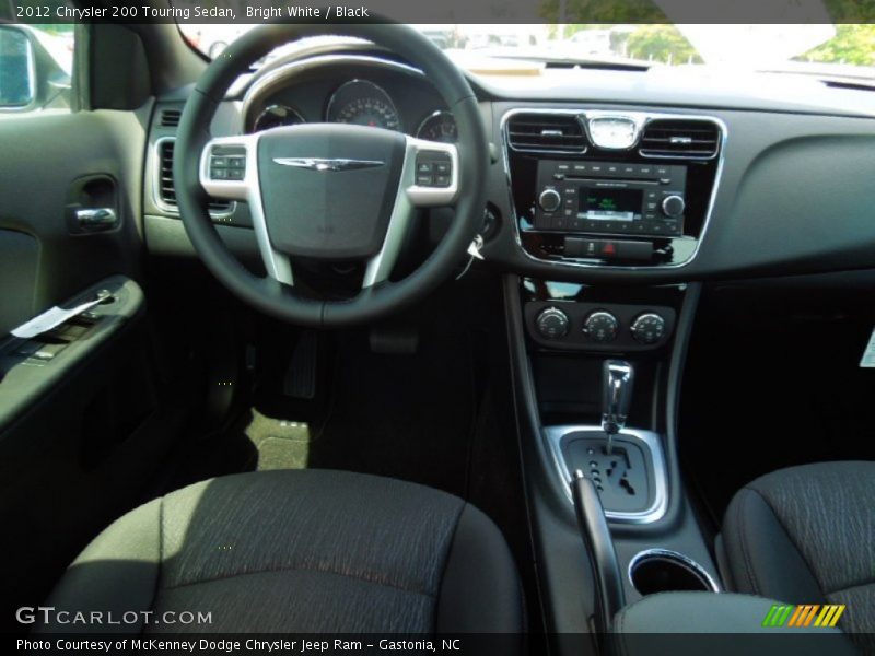 Bright White / Black 2012 Chrysler 200 Touring Sedan