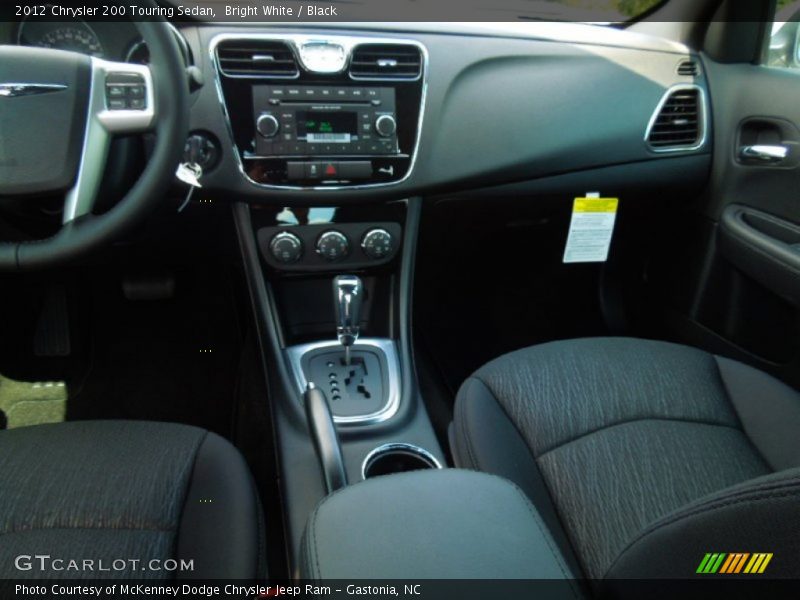 Bright White / Black 2012 Chrysler 200 Touring Sedan