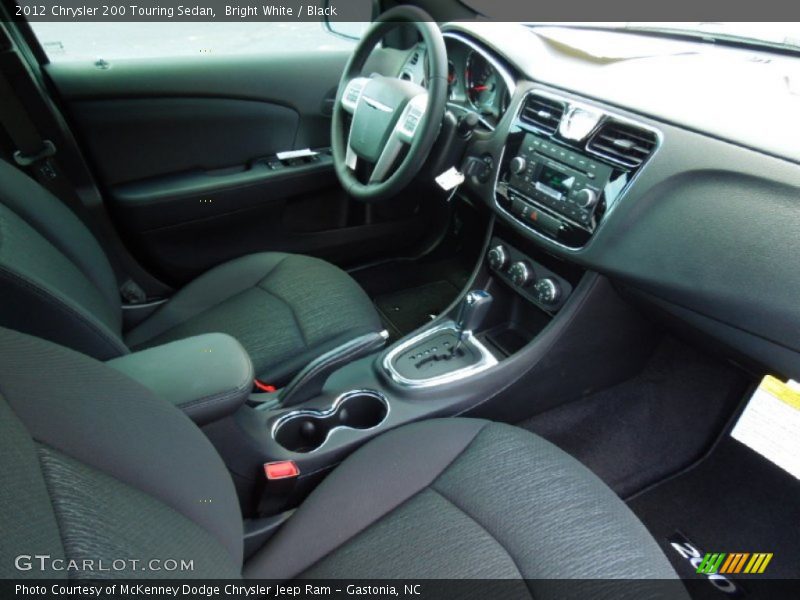 Bright White / Black 2012 Chrysler 200 Touring Sedan
