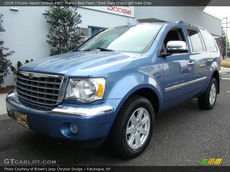 Marine Blue Pearl / Dark Slate Gray/Light Slate Gray 2008 Chrysler Aspen Limited 4WD