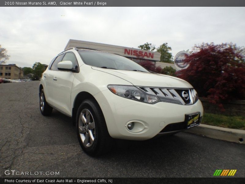 Glacier White Pearl / Beige 2010 Nissan Murano SL AWD