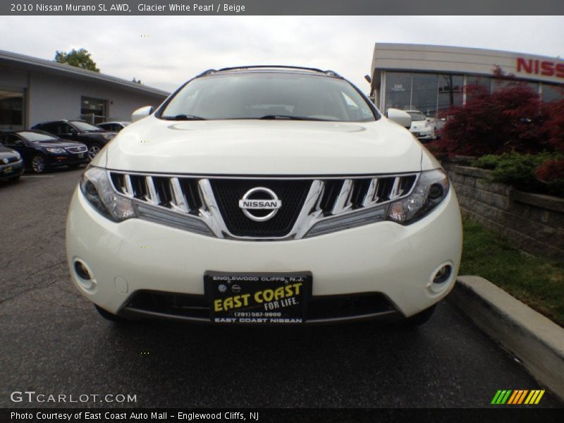 Glacier White Pearl / Beige 2010 Nissan Murano SL AWD