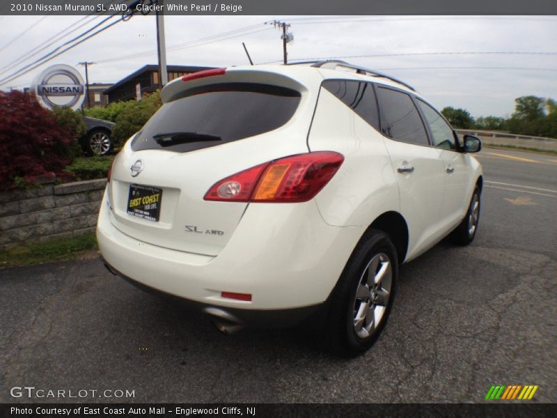 Glacier White Pearl / Beige 2010 Nissan Murano SL AWD