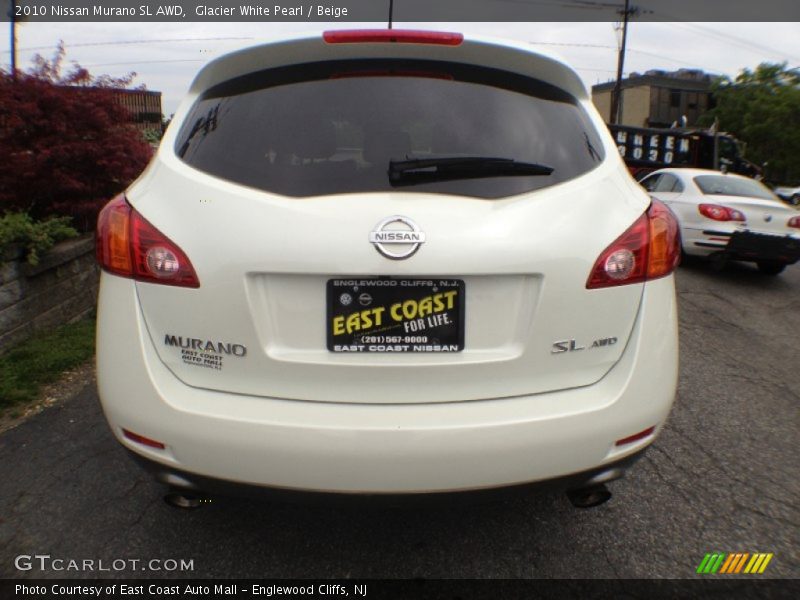 Glacier White Pearl / Beige 2010 Nissan Murano SL AWD