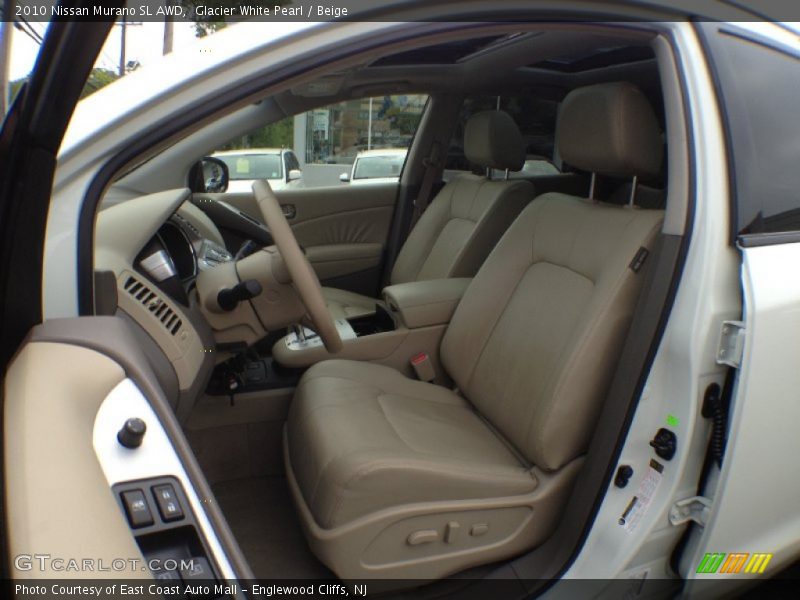 Glacier White Pearl / Beige 2010 Nissan Murano SL AWD
