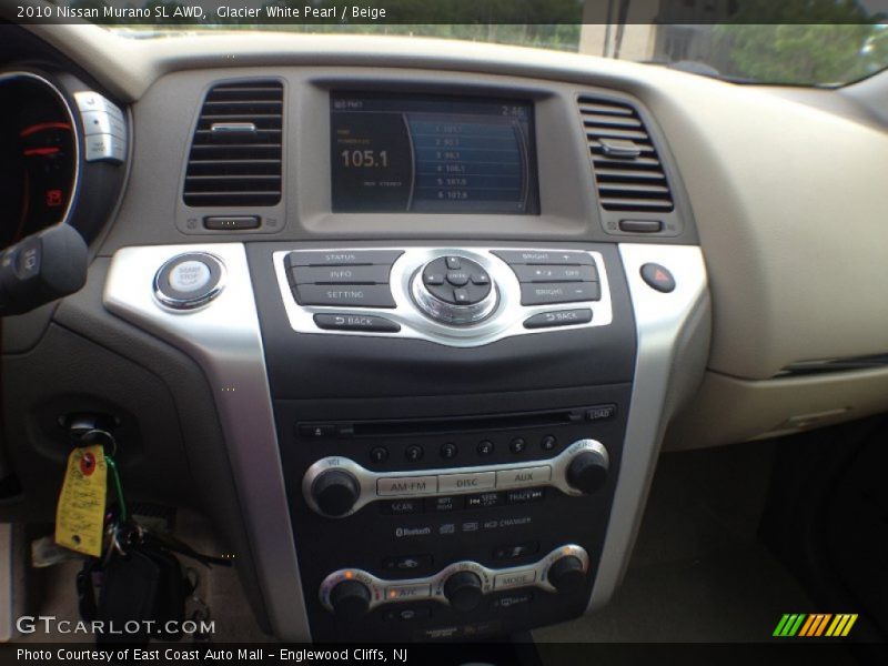 Glacier White Pearl / Beige 2010 Nissan Murano SL AWD