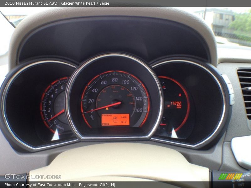 Glacier White Pearl / Beige 2010 Nissan Murano SL AWD
