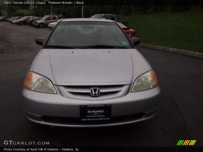 Titanium Metallic / Black 2002 Honda Civic LX Coupe