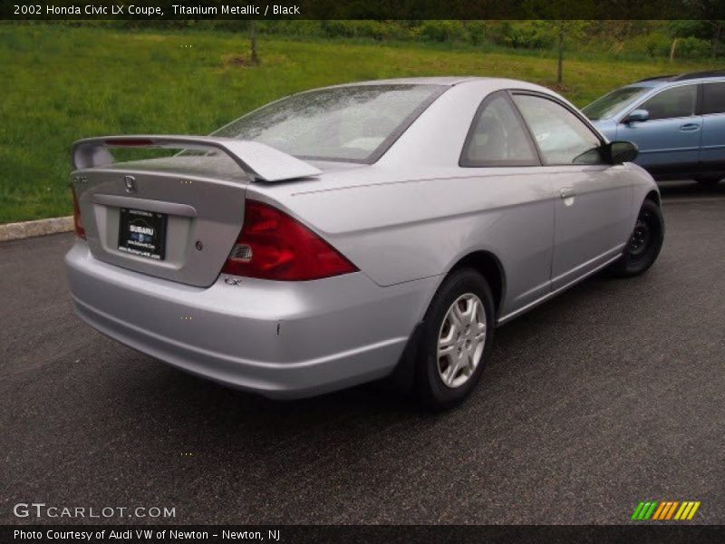 Titanium Metallic / Black 2002 Honda Civic LX Coupe