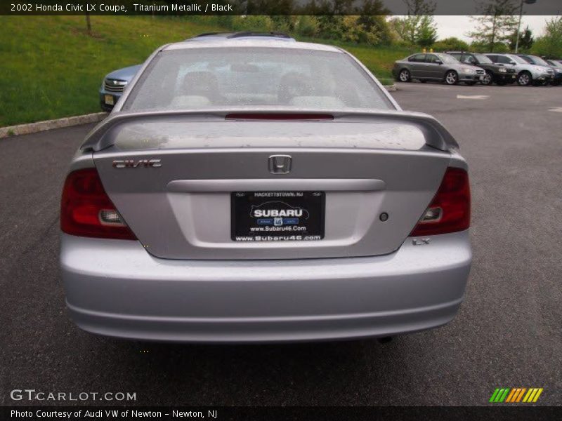 Titanium Metallic / Black 2002 Honda Civic LX Coupe