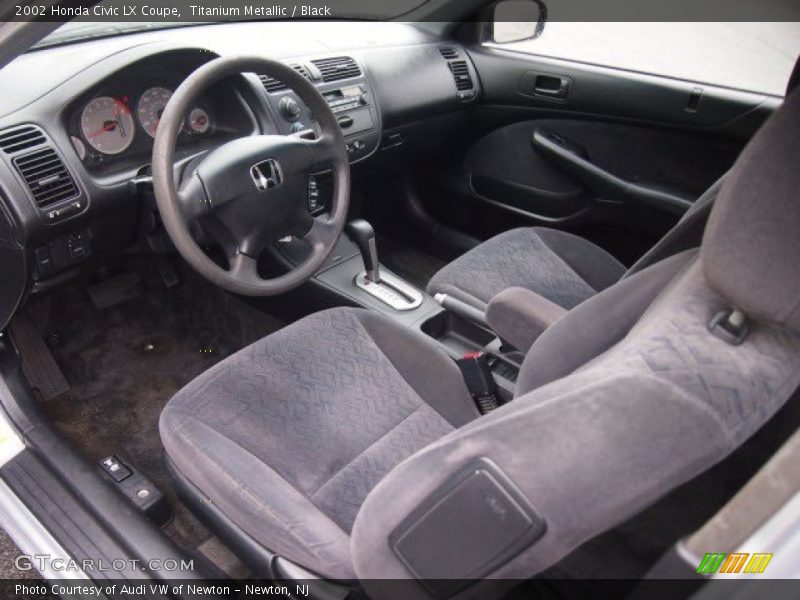 Black Interior - 2002 Civic LX Coupe 