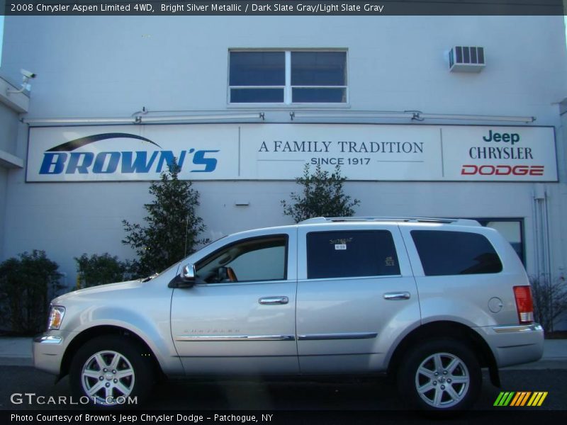 Bright Silver Metallic / Dark Slate Gray/Light Slate Gray 2008 Chrysler Aspen Limited 4WD