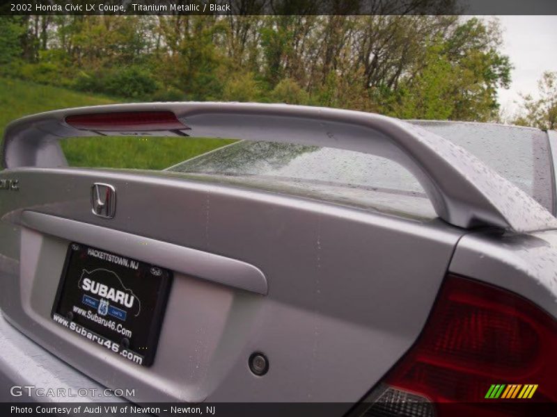 Titanium Metallic / Black 2002 Honda Civic LX Coupe