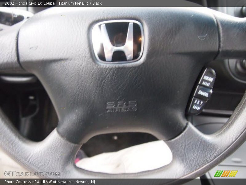 Titanium Metallic / Black 2002 Honda Civic LX Coupe
