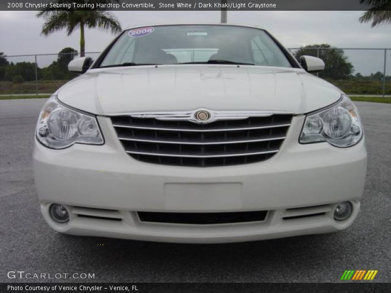 Stone White / Dark Khaki/Light Graystone 2008 Chrysler Sebring Touring Hardtop Convertible