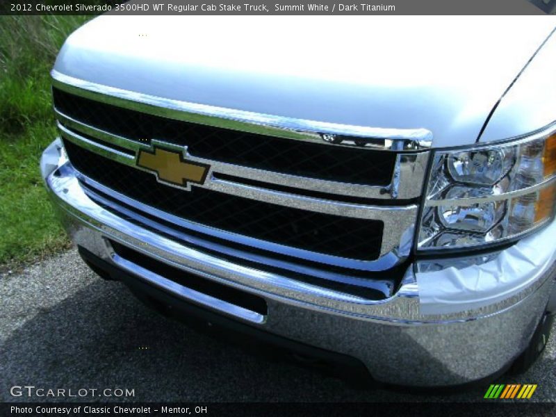 Summit White / Dark Titanium 2012 Chevrolet Silverado 3500HD WT Regular Cab Stake Truck
