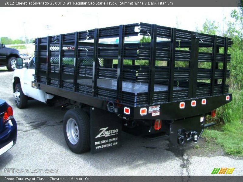 Summit White / Dark Titanium 2012 Chevrolet Silverado 3500HD WT Regular Cab Stake Truck