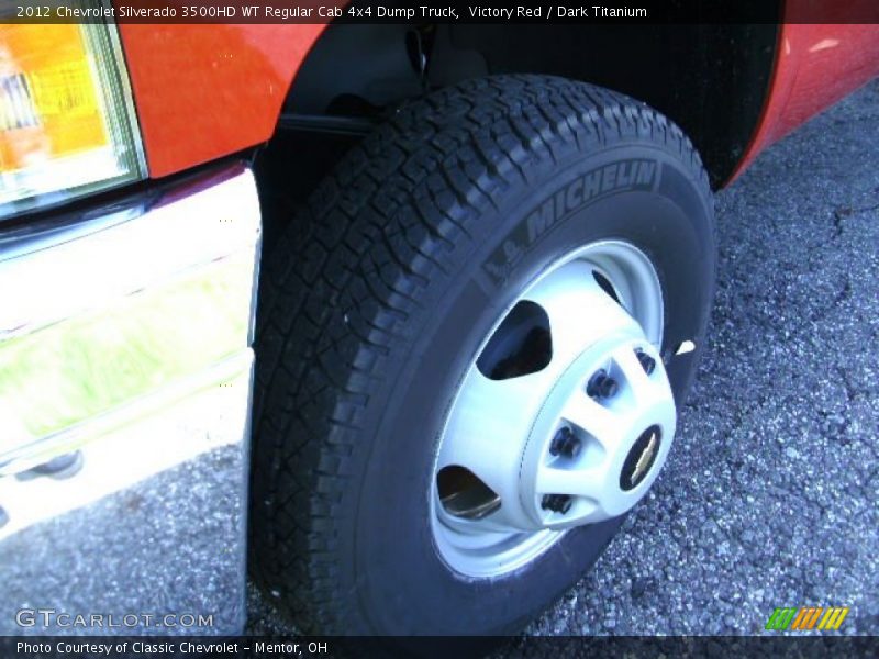 Victory Red / Dark Titanium 2012 Chevrolet Silverado 3500HD WT Regular Cab 4x4 Dump Truck