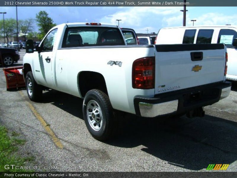 Summit White / Dark Titanium 2012 Chevrolet Silverado 2500HD Work Truck Regular Cab 4x4 Plow Truck