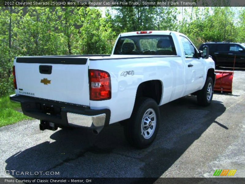Summit White / Dark Titanium 2012 Chevrolet Silverado 2500HD Work Truck Regular Cab 4x4 Plow Truck