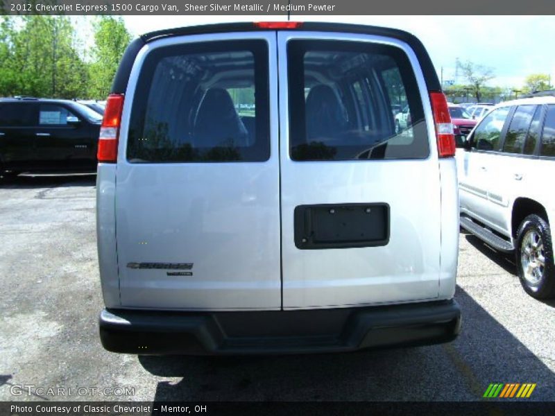 Sheer Silver Metallic / Medium Pewter 2012 Chevrolet Express 1500 Cargo Van