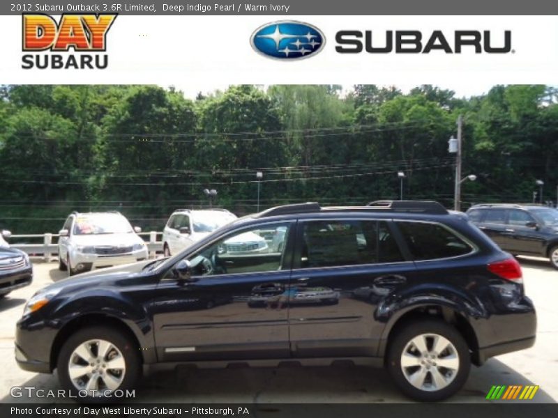 Deep Indigo Pearl / Warm Ivory 2012 Subaru Outback 3.6R Limited