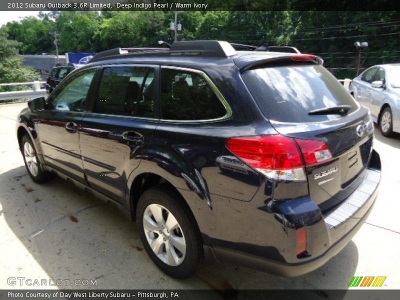 Deep Indigo Pearl / Warm Ivory 2012 Subaru Outback 3.6R Limited