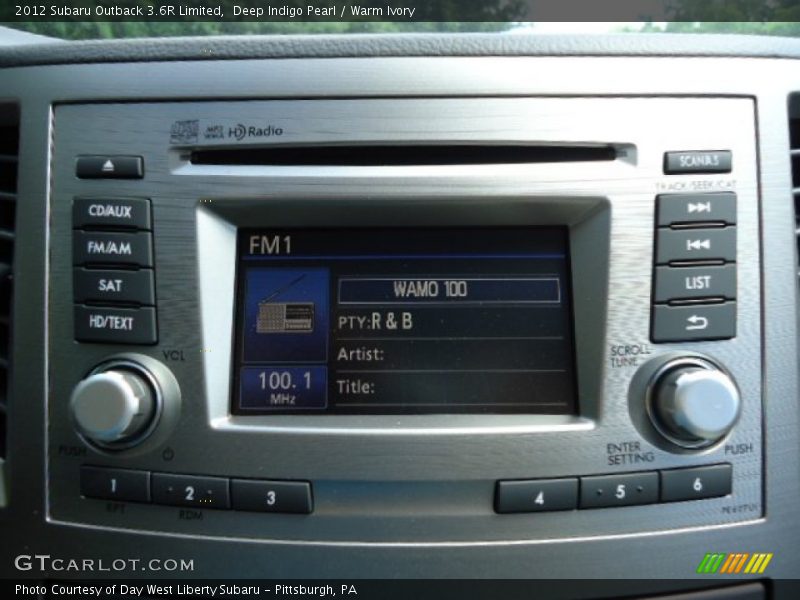Deep Indigo Pearl / Warm Ivory 2012 Subaru Outback 3.6R Limited