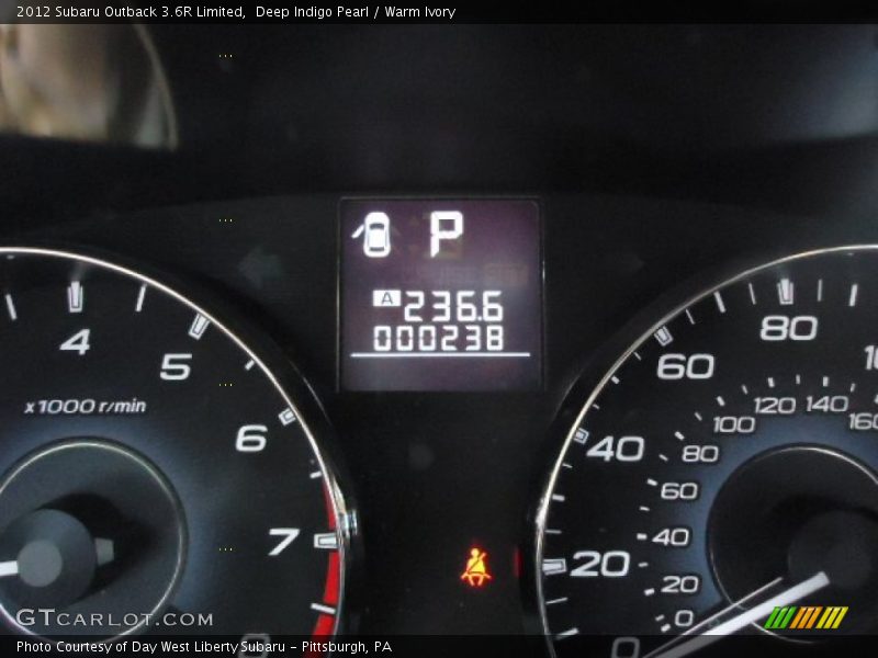 Deep Indigo Pearl / Warm Ivory 2012 Subaru Outback 3.6R Limited