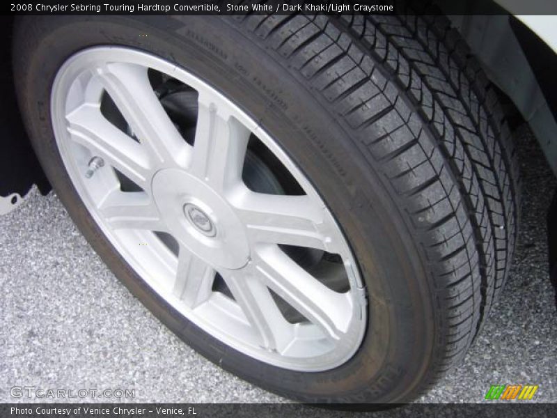 Stone White / Dark Khaki/Light Graystone 2008 Chrysler Sebring Touring Hardtop Convertible