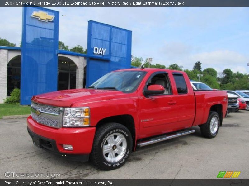 Victory Red / Light Cashmere/Ebony Black 2007 Chevrolet Silverado 1500 LTZ Extended Cab 4x4
