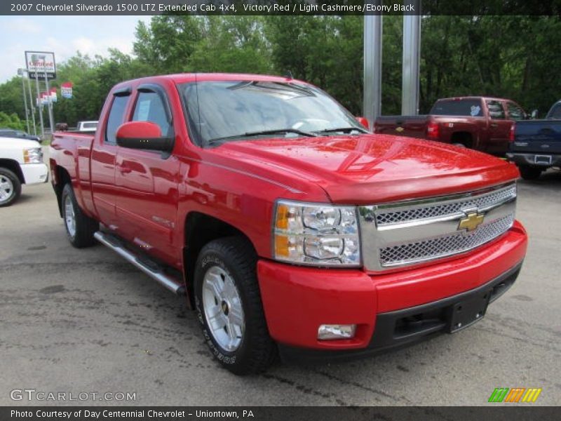 Victory Red / Light Cashmere/Ebony Black 2007 Chevrolet Silverado 1500 LTZ Extended Cab 4x4