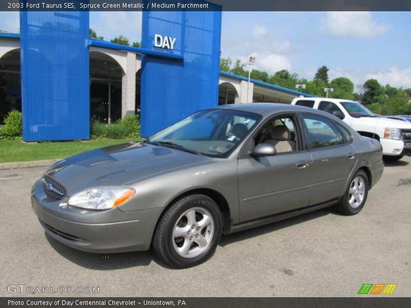 Spruce Green Metallic / Medium Parchment 2003 Ford Taurus SES