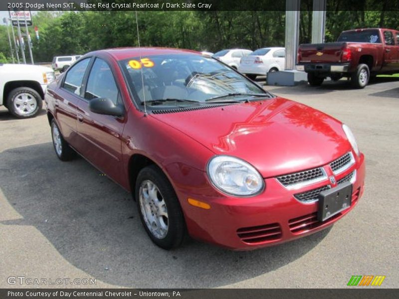 Blaze Red Crystal Pearlcoat / Dark Slate Gray 2005 Dodge Neon SXT