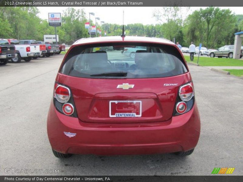 Crystal Red Tintcoat / Jet Black/Dark Titanium 2012 Chevrolet Sonic LS Hatch