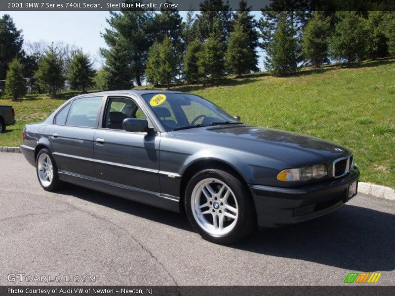 Steel Blue Metallic / Grey 2001 BMW 7 Series 740iL Sedan
