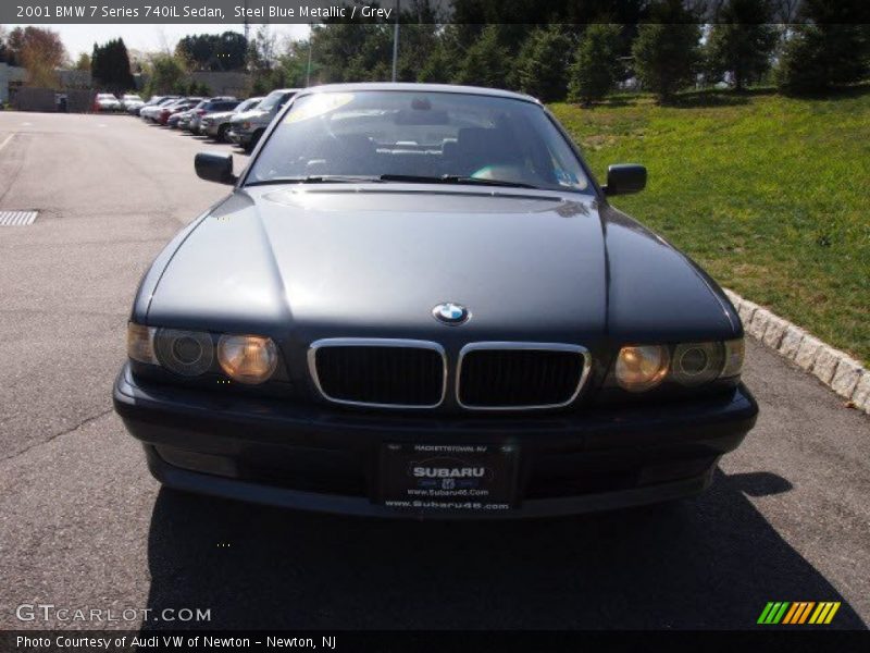 Steel Blue Metallic / Grey 2001 BMW 7 Series 740iL Sedan