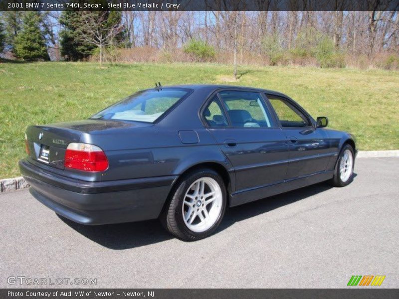 Steel Blue Metallic / Grey 2001 BMW 7 Series 740iL Sedan