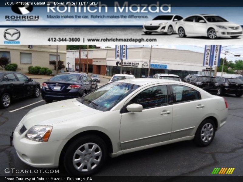 Dover White Pearl / Gray 2006 Mitsubishi Galant ES