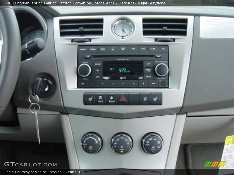 Stone White / Dark Khaki/Light Graystone 2008 Chrysler Sebring Touring Hardtop Convertible