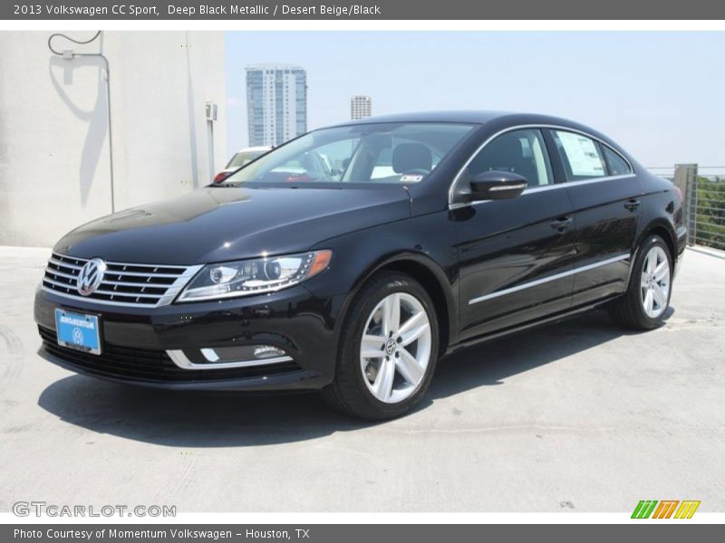 Deep Black Metallic / Desert Beige/Black 2013 Volkswagen CC Sport