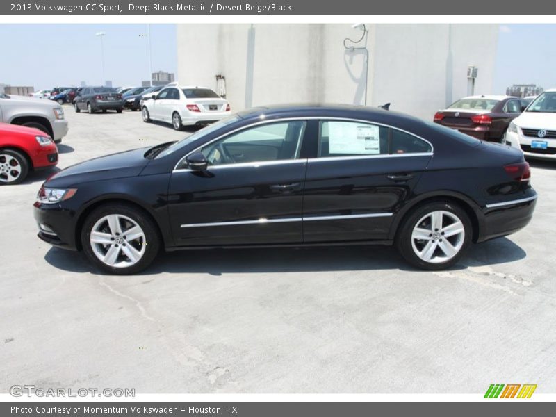Deep Black Metallic / Desert Beige/Black 2013 Volkswagen CC Sport
