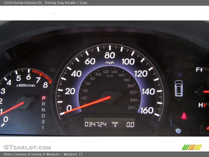 Sterling Gray Metallic / Gray 2009 Honda Odyssey EX